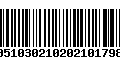 Código de Barras 00510302102021017988