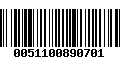 Código de Barras 0051100890701