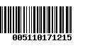 Código de Barras 005110171215