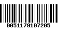 Código de Barras 0051179107205