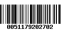 Código de Barras 0051179202702