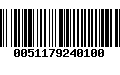 Código de Barras 0051179240100