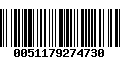 Código de Barras 0051179274730