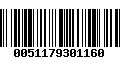 Código de Barras 0051179301160