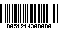 Código de Barras 0051214300080