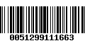 Código de Barras 0051299111663