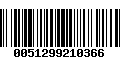 Código de Barras 0051299210366