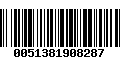 Código de Barras 0051381908287