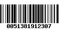 Código de Barras 0051381912307