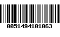 Código de Barras 0051494101063