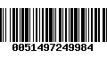 Código de Barras 0051497249984