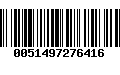 Código de Barras 0051497276416