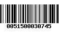 Código de Barras 0051500030745