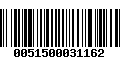 Código de Barras 0051500031162