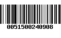 Código de Barras 0051500240908