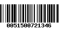 Código de Barras 0051500721346