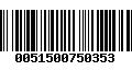 Código de Barras 0051500750353