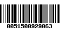 Código de Barras 0051500929063