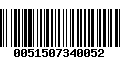 Código de Barras 0051507340052