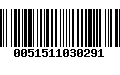 Código de Barras 0051511030291