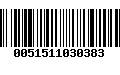 Código de Barras 0051511030383