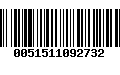 Código de Barras 0051511092732