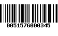 Código de Barras 0051576000345