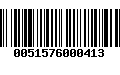 Código de Barras 0051576000413