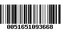 Código de Barras 0051651093668