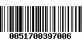 Código de Barras 0051700397006