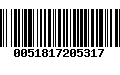 Código de Barras 0051817205317