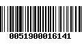 Código de Barras 0051900016141