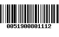 Código de Barras 0051900801112