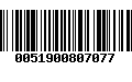 Código de Barras 0051900807077