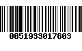 Código de Barras 0051933017603