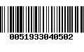 Código de Barras 0051933040502