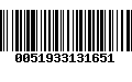 Código de Barras 0051933131651