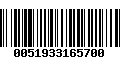 Código de Barras 0051933165700