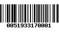 Código de Barras 0051933170001