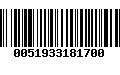 Código de Barras 0051933181700