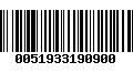 Código de Barras 0051933190900