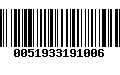 Código de Barras 0051933191006