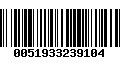 Código de Barras 0051933239104