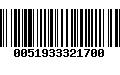 Código de Barras 0051933321700