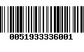 Código de Barras 0051933336001