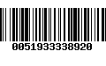 Código de Barras 0051933338920