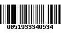 Código de Barras 0051933340534