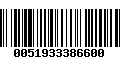 Código de Barras 0051933386600