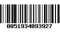 Código de Barras 0051934093927