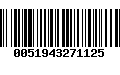 Código de Barras 0051943271125